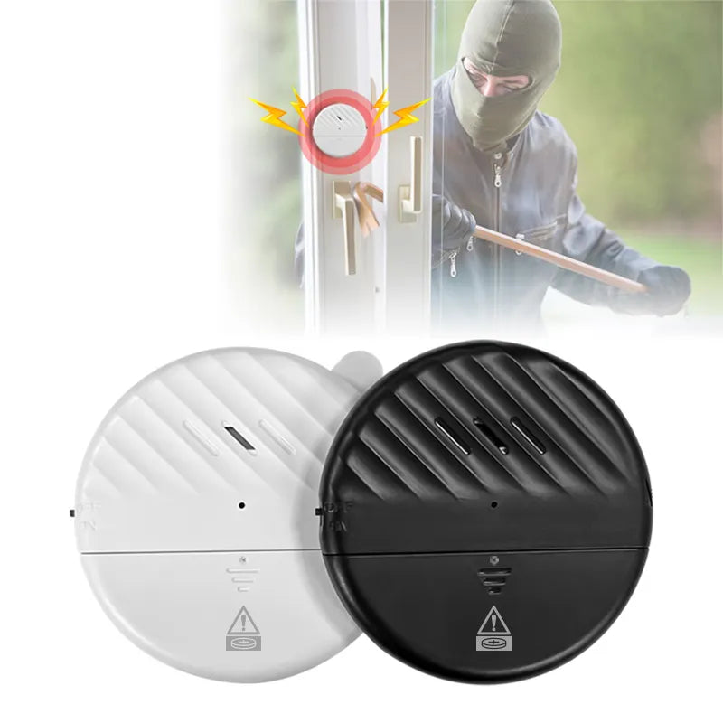 125DB Loud Window Alarm - Glass Break Sensor with Adjustable Sensitivity, Ultra Slim Design, Low Battery Indicator, Easy Peel and Stick Installation, No Wiring Needed